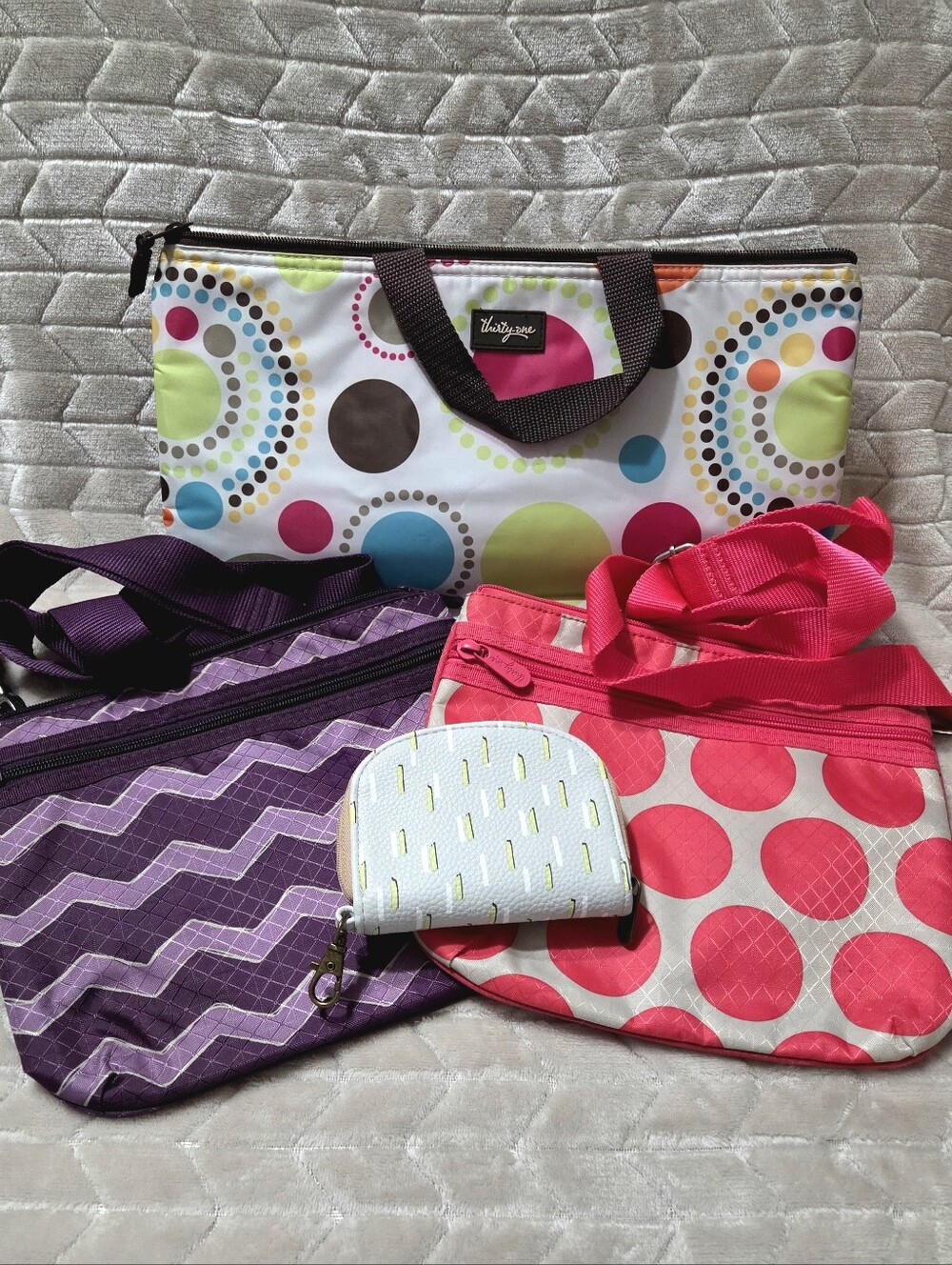 Thirty-One Crossbody, Lunch Bag, Coin Purse Clip Lot